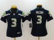 Women Seattle Seahawks #3 Russell Wilson Nike blue Color Rush Limited Jersey