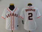 Youth Nike Houston Astros #2 Alex Bregman white majestic baseball jerseys