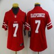 Women San Francisco 49ers #7 Colin Kaepernick red nike Color Rush Limited Jersey