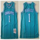 Charlotte Hornets #1 Tyrone Bogues green throwback nab Jersey-TY