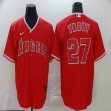 Nike Los Angeles Angels #27 Mike Trout red majestic baseball Jersey