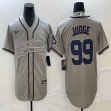 Nike New York Yankees #99 Aaron Judge gray majestic baseball Jersey Joint name 01