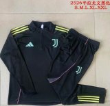 2025-2026 Juventus Club black soccer uniforms with Long Trousers B2557