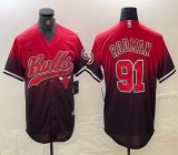 Chicago Bulls #91 Dennis Rodman red nba basketball jerseys Joint name-BD -BD