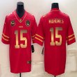 Nike Kansas City Chiefs #15 Patrick Mahomes red gold Color Rush Limited Jerseys C patch