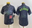 Youth Nike Tampa Bay Rays #18 Shane McClanahan black majestic baseball jersey city version 02