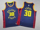 Youth Nike Golden State Warriors #30 Stephen Curry white Navy nba basketball jersey city version