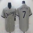 Nike Chicago White Sox #7 Tim Anderson gray Majestic baseball jerseys-BD