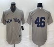 Nike New York Yankees #46 gray MLB baseball Jersey -BD