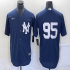 Nike New York Yankees #95 blue majestic baseball Jersey-BD