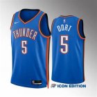 Oklahoma City Thunder #5 Luguentz Dort blue nba jerseys Hot press font