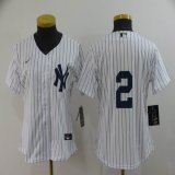 Women Nike New York Yankees 2# Derek Jeter white majestic baseball jerseys-BD