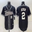 Nike New York Yankees #2 Derek Jeter black majestic baseball Jersey Joint name