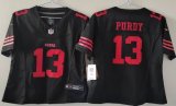 Women San Francisco 49ers 13# Brock Purdy black Nike Vapor F.U.S.E. Limited Jersey