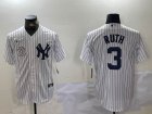 Nike New York Yankees #3 Babe Ruth white majestic baseball Jersey 02