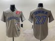 Nike Toronto Blue Jays #27 Vladimir Guerrero Jr gray Majestic baseball jerseys-BD 01