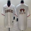 Nike Arizona Diamondback blank white majestic baseball Jersey big logo-BD