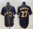 Toronto Blue Jays #27 Vladimir Guerrero Jr black majestic baseball jerseys