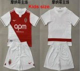 2025-2026 Monaco club red white kid soccer jerseys home