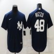 Nike New York Yankees #48 Anthony Rizzo dark blue majestic baseball Jersey-BD