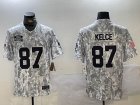 Kansas City Chiefs #87 Travis Kelce Nike Arctic Camo 2024 Salute to Service Limited Jersey