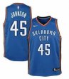 Oklahoma City Thunder Cameron Johnson blue nba jerseys Hot press font