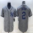 Nike New York Yankees #2 Derek Jeter Hemp gary baseball jerseys-BD 01