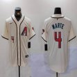 Nike Arizona Diamondbacks #4 Ketel Marte beige majestic mlb jerseys-BD 01