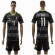 2015-2016 Wales team BALE #11 gray black soccer jersey away