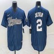 Nike New York Yankees #2 Derek Jeter blue majestic MLB baseball Jerseys Joint name 02