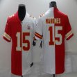 Nike Kansas City Chiefs #15 Patrick Mahomes white red Split Color Rush Limited Jersey-BD