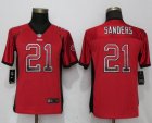 Youth Nike San Francisco 49ers 21 Sanders Drift Fashion Red Elite Jersey