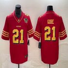 49ers #21 Gore red nike Color Rush Limited Jersey with 75th patch-BD