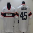 Nike Chicago White Sox #45 Michael Jordan white baseball mlb Jersey-BD