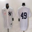 Nike New York Yankees #49 white majestic baseball Jersey-BD 01