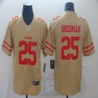 49ers #25 Richard Sherman nike yellow Color Rush Limited Jersey Inverted version