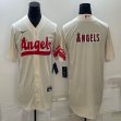 Nike Los Angeles Angels blank beige majestic baseball-BD