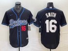 Nike Los Angeles Dodgers #16 Will Smith black majestic baseball Jersey Joint name