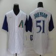 Nike Arizona Diamondbacks #51 Randy Johnson white mlb jerseys-BD