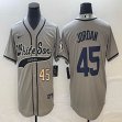 Nike Chicago White Sox #45 Michael Jordan gray MLB Baseball jerseys Joint name-BD