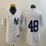 Youth Nike New York Yankees #48 white majestic baseball Jersey-BD