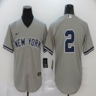 Nike New York Yankees 2# Derek Jete gray majestic baseball jerseys