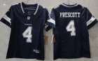 Youth Dallas Cowboys #4 Dak Prescott blue Nike Vapor F.U.S.E. Limited Jersey
