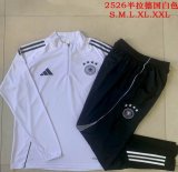 2025-2026 Germany team white black soccer uniforms with Long Trousers B2587