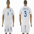 2016-2017 Greece team TZAVELLAS #3 white soccer jersey home