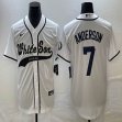 Nike Chicago White Sox #7 Tim Anderson white MLB Baseball jerseys Joint name-BD 01