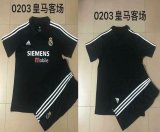 0203 Real Madrid club black throwback soccer jersey away
