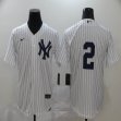 Nike New York Yankees 2# Derek Jeter White majestic baseball Jerseys-BD