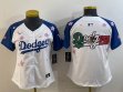 Youth 2025 Nike Los Angeles Dodgers blank white blue fashion majestic baseball jerseys Sakura plate 01