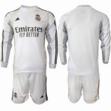 2025-2026 Real Madrid club white long sleeves soccer jerseys home